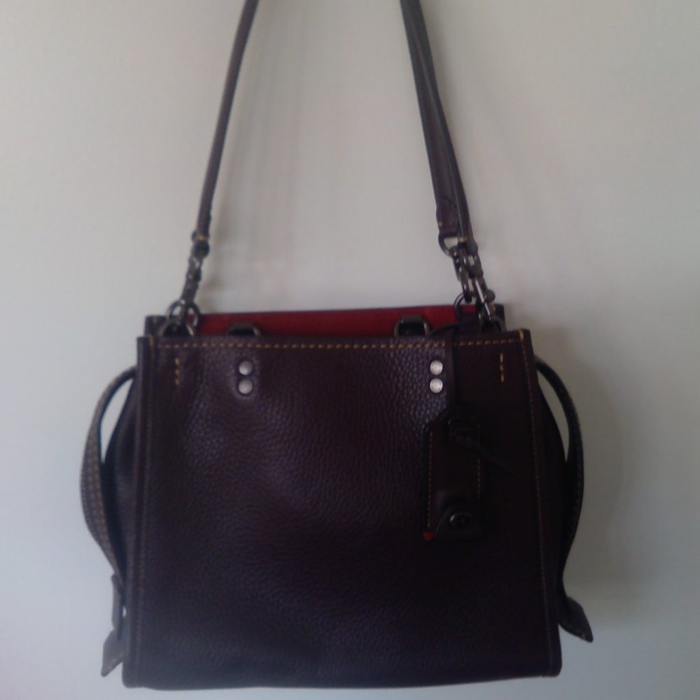 Coach Dark Purple Satchel - Picture 2 of 12